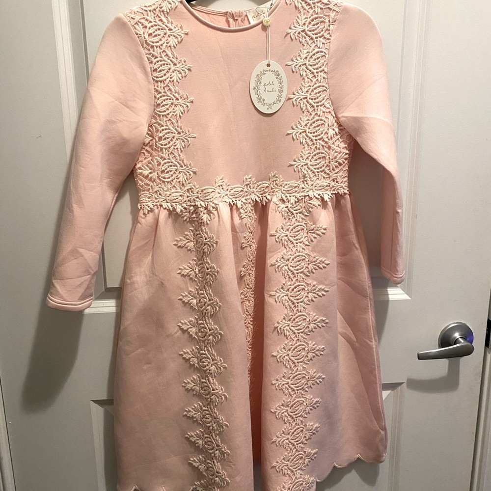 Elegant Pink Lace Dress